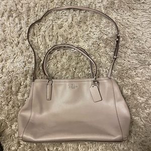 Beige Coach Satchel excellent like new condition